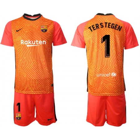 FC Barcellona Portiere TER Stegen 1 Bambino Maglia 2020/2021 M003 Manica Corta (+ Pantaloncini)